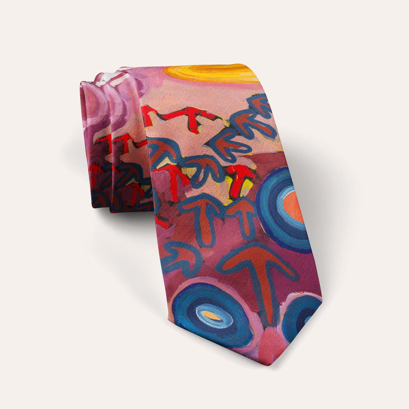 Aboriginal Art Necktie Set Puntawarri