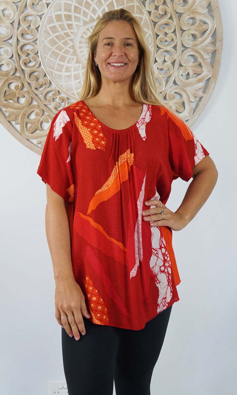 Rayon Top Newport Abstract, More Colours