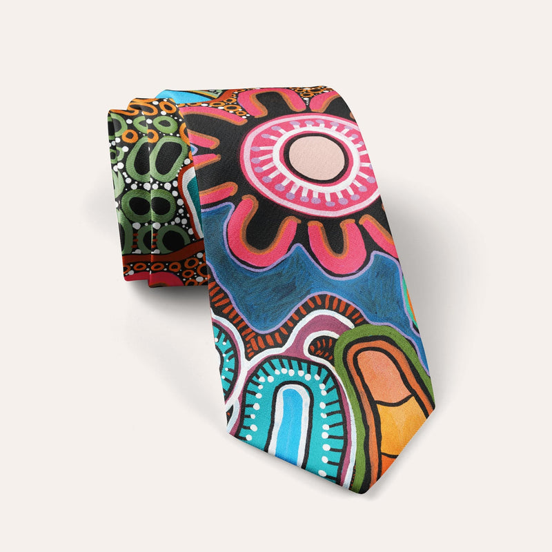 Aboriginal Art Necktie Set Guardians' Knowledge