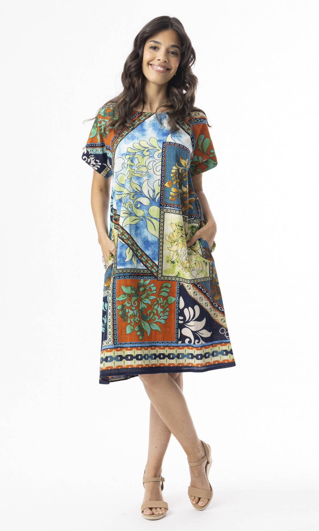 Cotton Dress Bubble Short Sleeve Cabo Fria