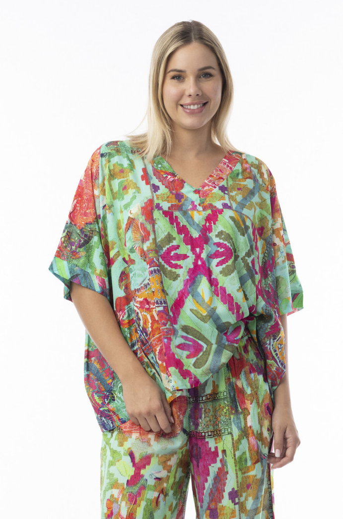 Rayon Boxy Top Digital Print Crafty