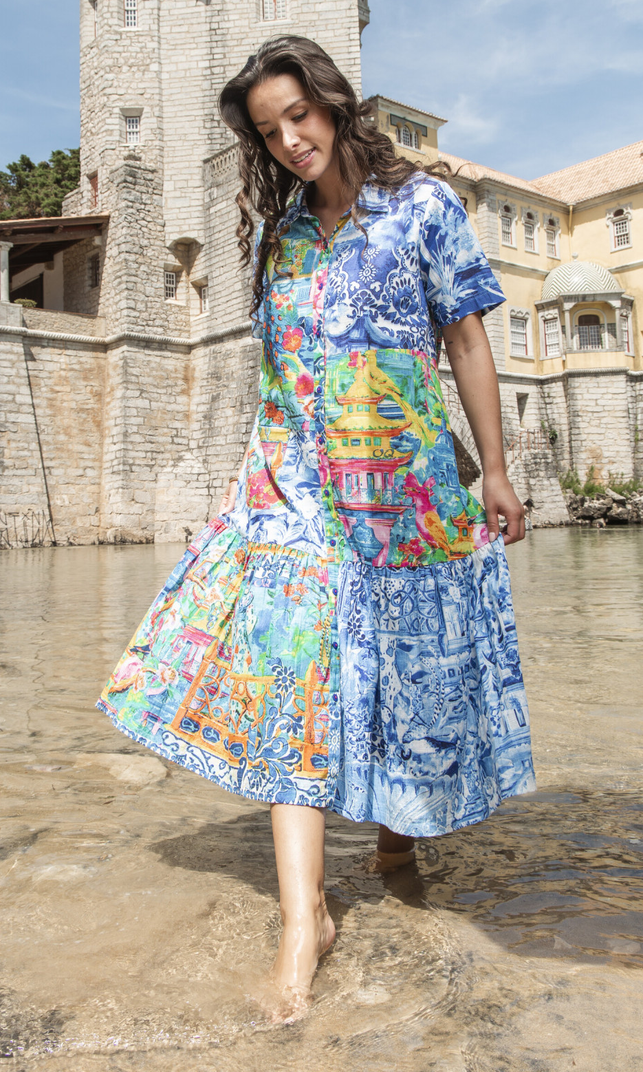 Cotton Dress Collar Patch Okayama