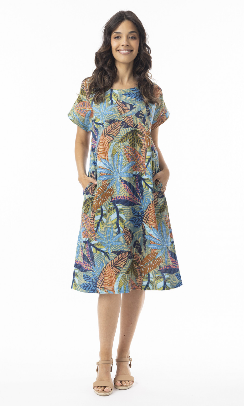 Cotton Dress Bubble Short Sleeve Tayrona