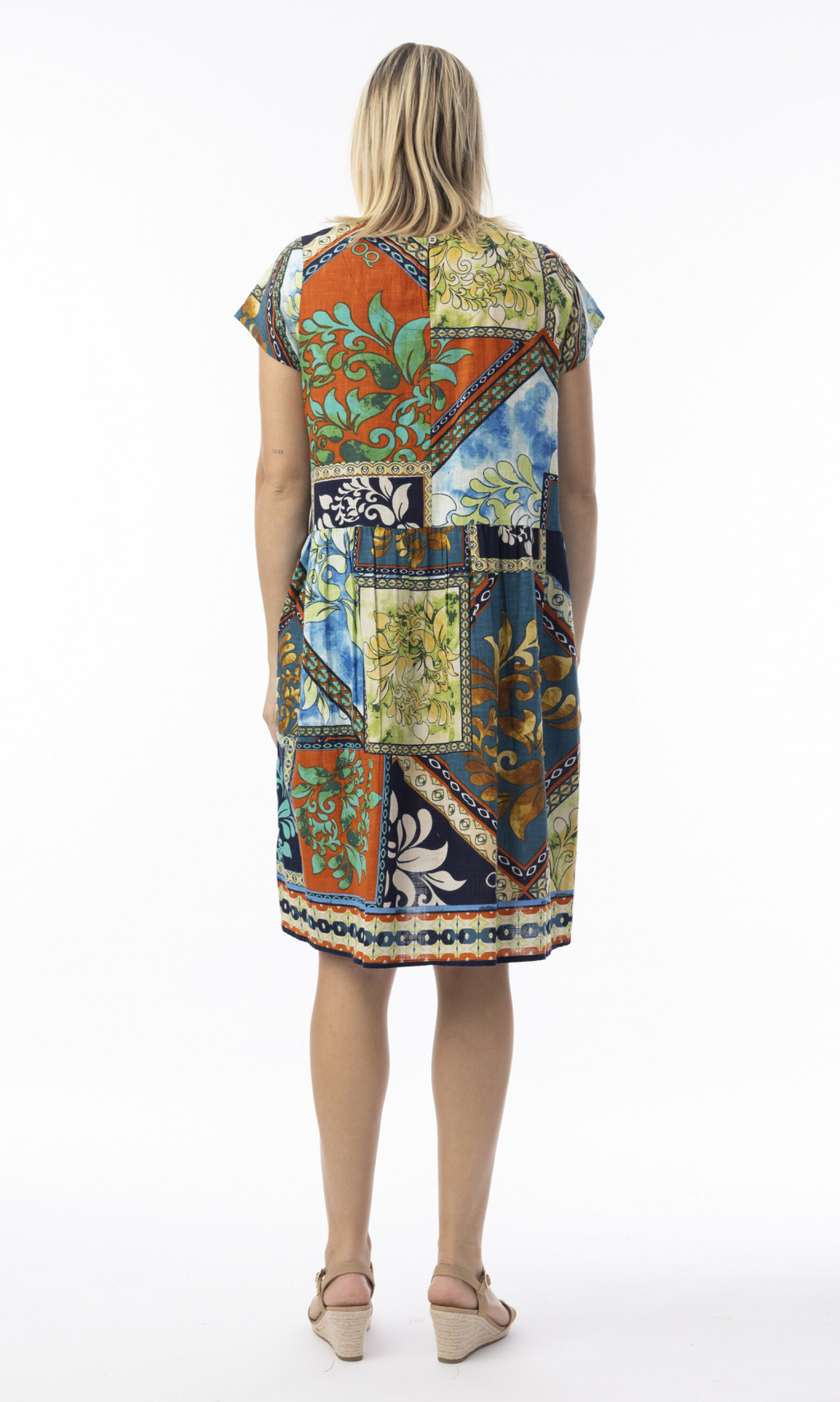 Cotton Dress Ruched Boxy Cabo Fria