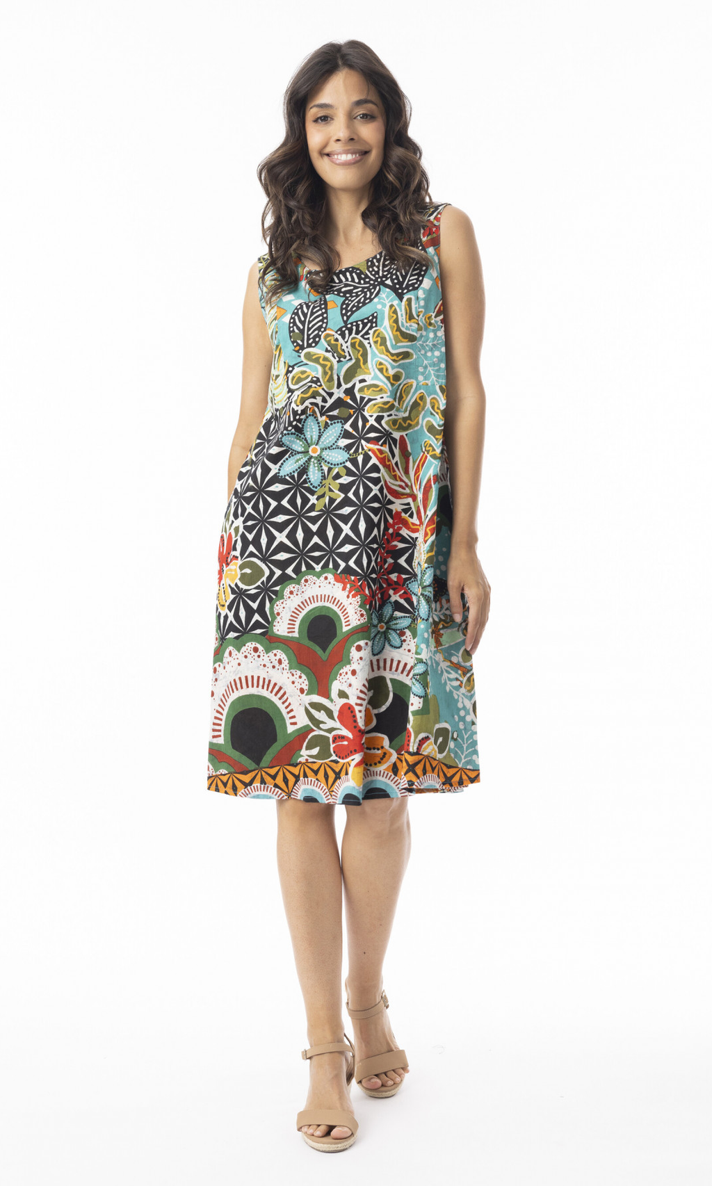 Cotton Dress Reversible Sleeveless Guaratiba