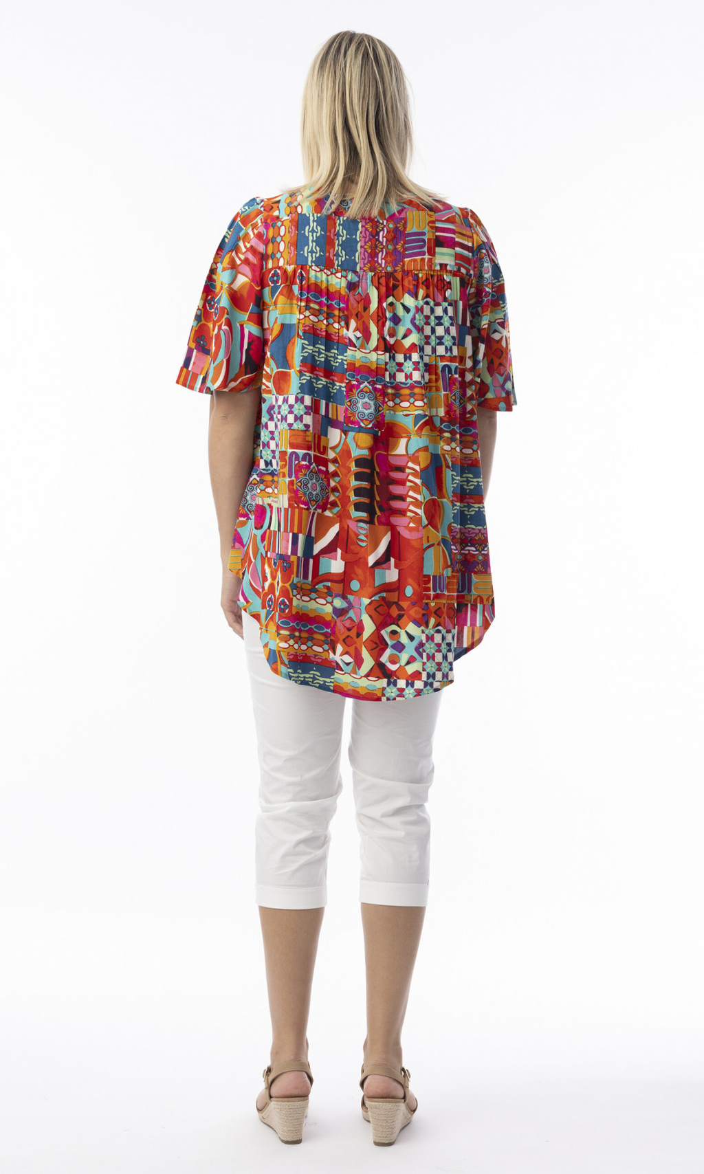 Rayon Top Peru V Flair Sleeve