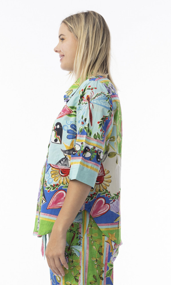 Cotton Collar Top Sante Fe