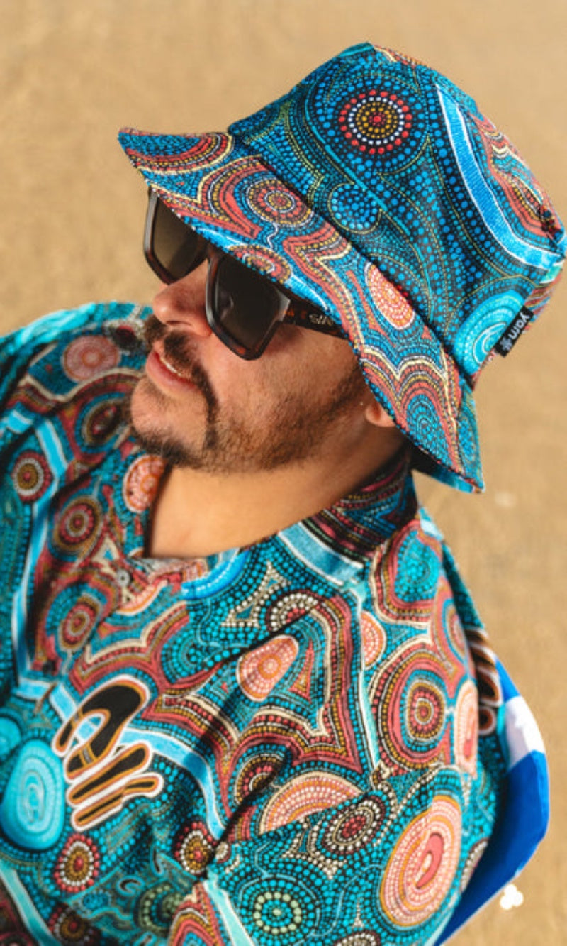 Aboriginal Art Bucket Hat Our Protectors
