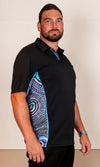 Aboriginal Art Unisex Bamboo (Simpson) Polo Our Future, Together