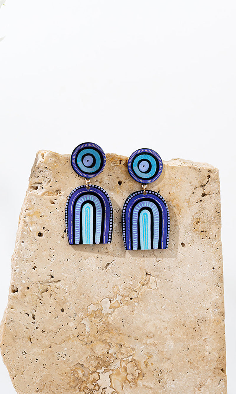 Aboriginal Art Earrings Our Future, Together