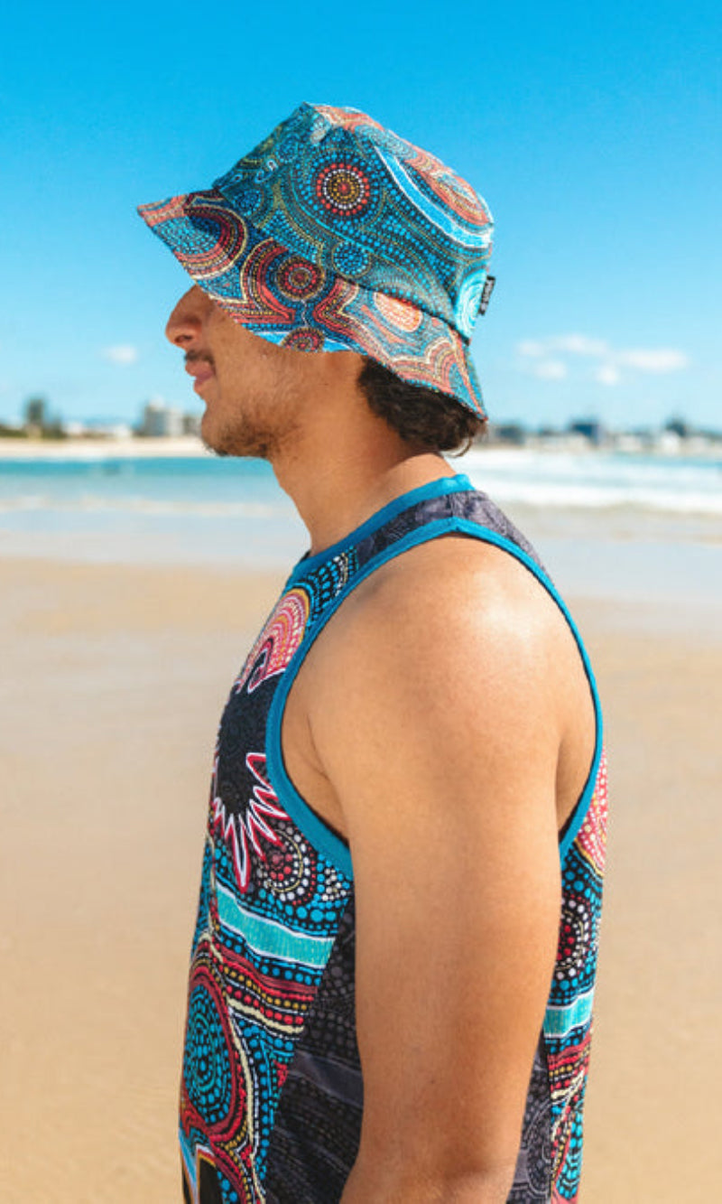 Aboriginal Art Bucket Hat Our Protectors