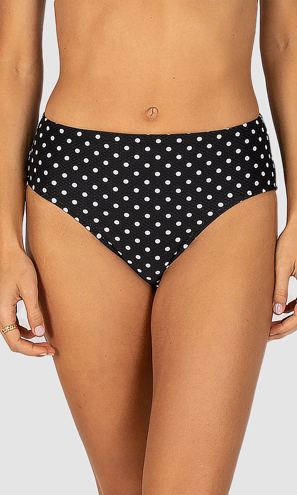 Parisian Summer Mid Bikini Bottom Black
