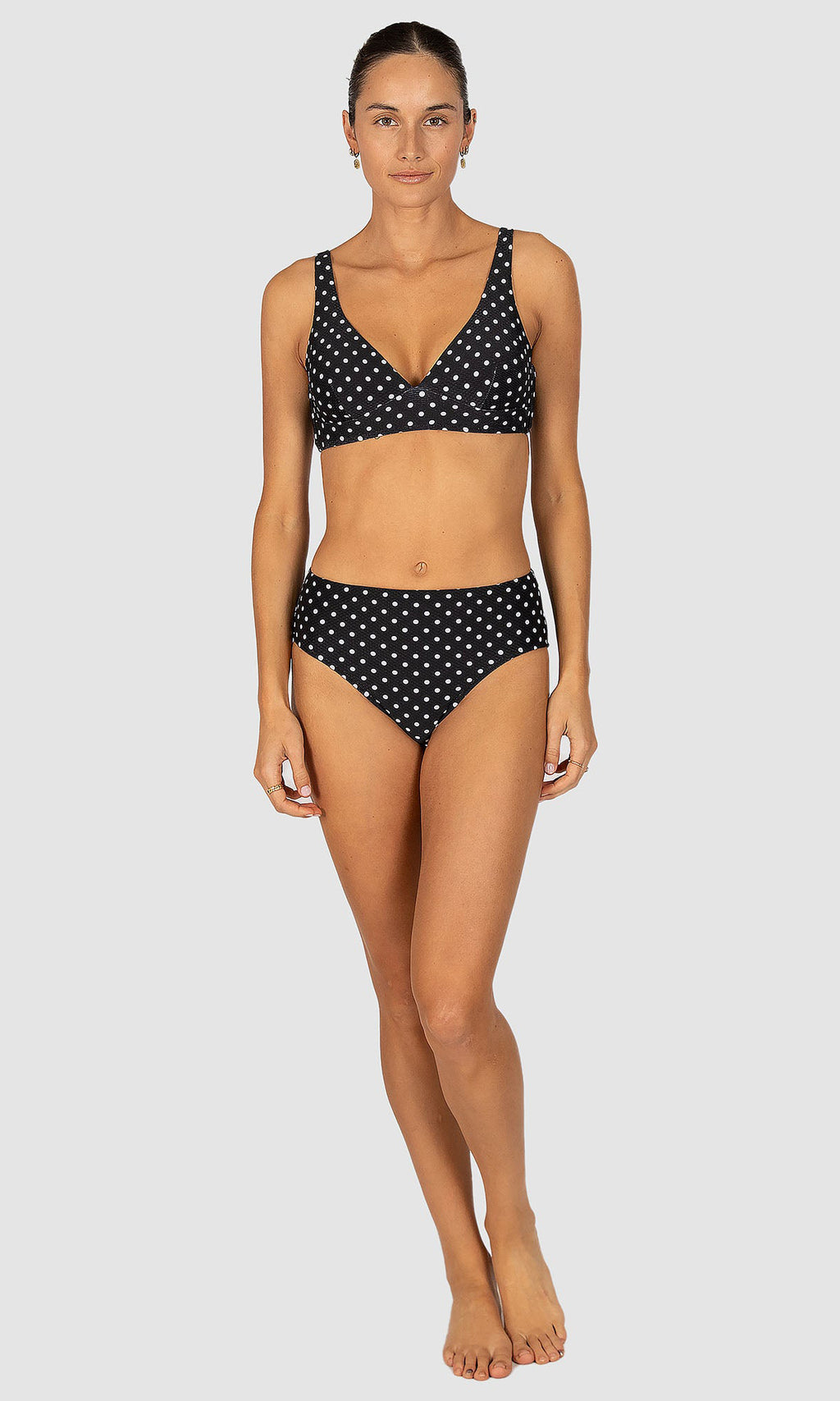 Parisian Summer Mid Bikini Bottom Black