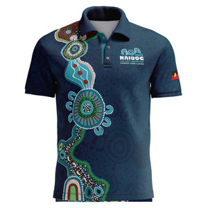 NAIDOC 2025 Aboriginal Art Unisex Polo Our Voices, Their Legacy (Edition 2)