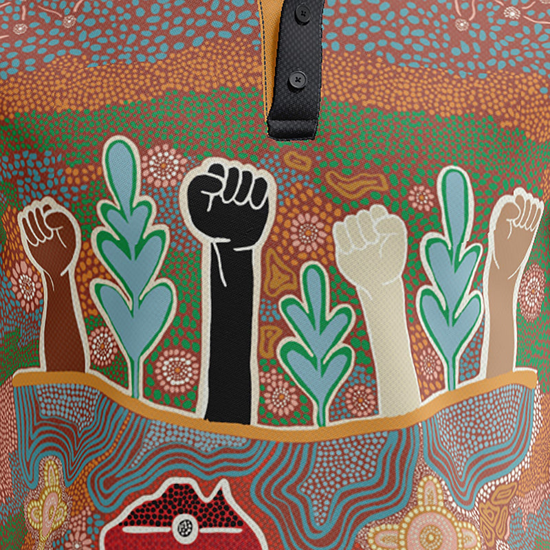 Aboriginal Art Unisex Polo Power of People