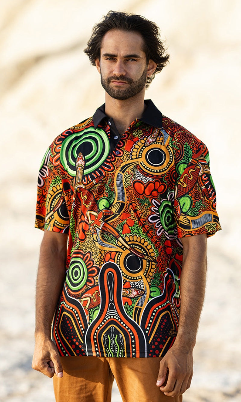 Aboriginal Art Unisex Polo Proud & Deadly