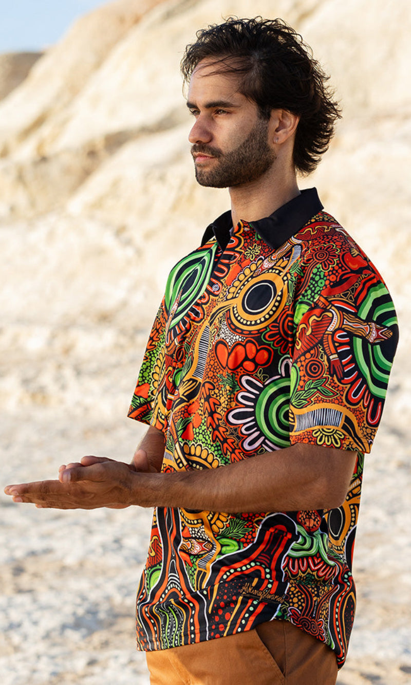 Aboriginal Art Unisex Polo Proud & Deadly