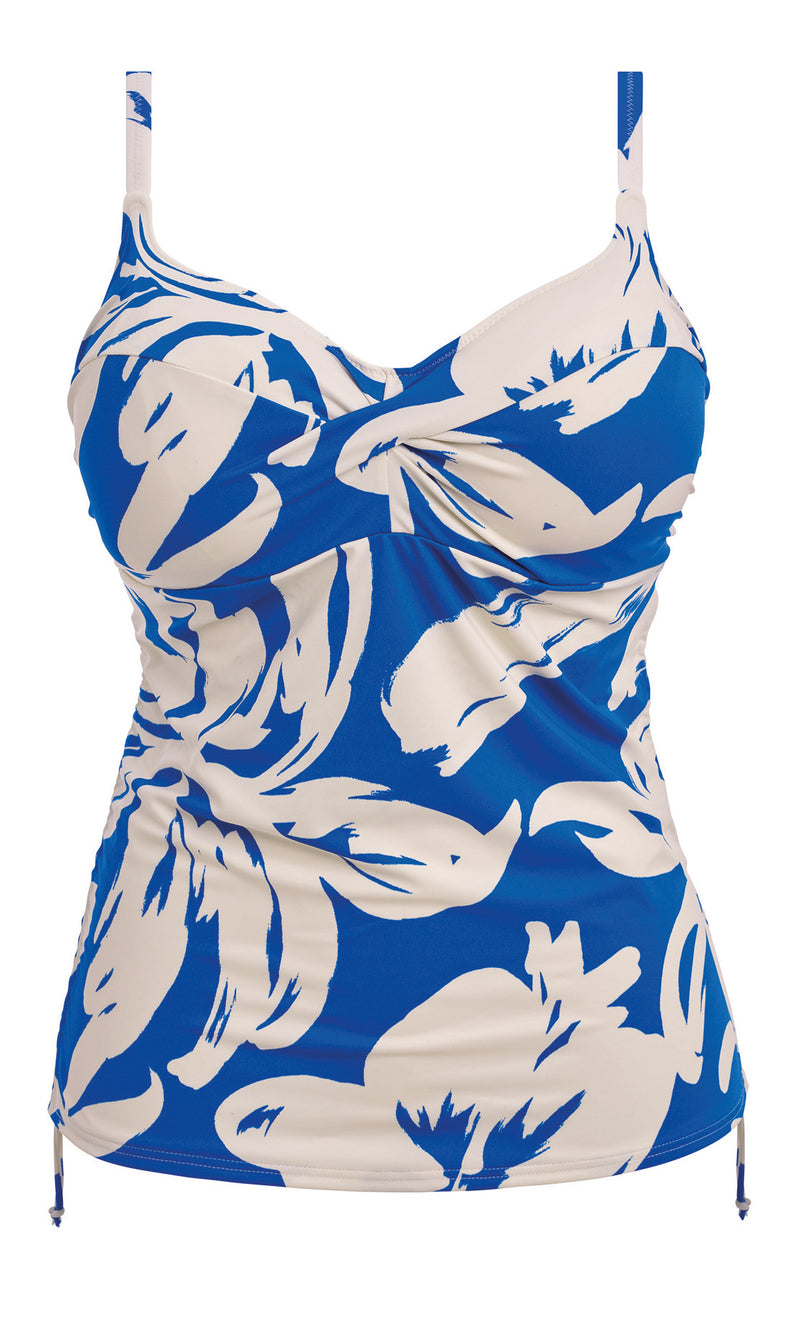 Rabida Island Ultramarine UW Twist Front Tankini, Special Order D Cup to H Cup.