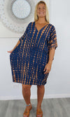 Rayon Dress Resort Crackle Tie Dye, More Colours