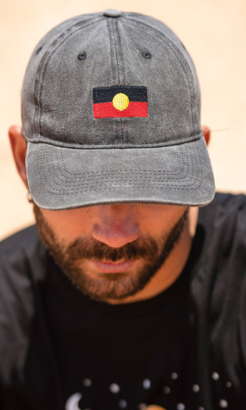 Aboriginal Art Cap "Raise The Flag" Aboriginal Flag