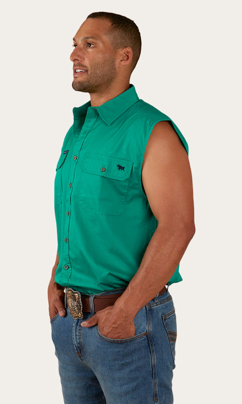 Cotton Rob Roy Men's Sleeveless Work Shirt