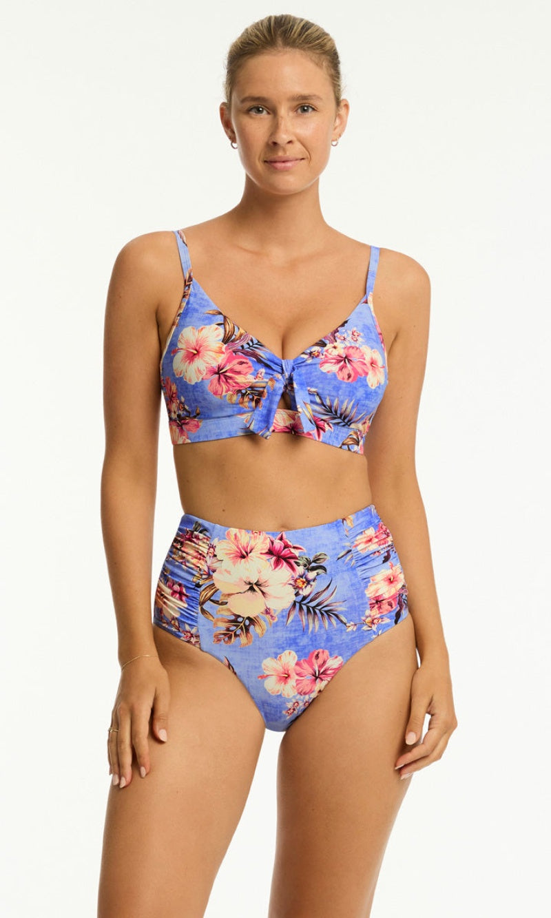 Blue Hawaii Tie Front DD/E Bralette