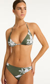 Aloha D Cup Tri Bikini Top Khaki