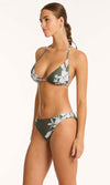 Aloha D Cup Tri Bikini Top Khaki