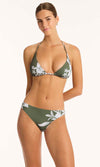 Aloha D Cup Tri Bikini Top Khaki