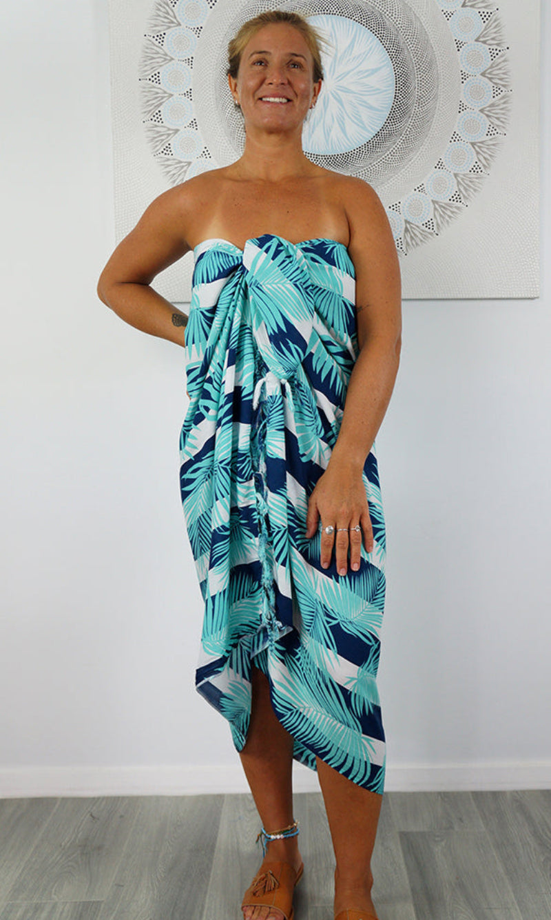 Rayon Sarong Leaf/Stripe, More Colours