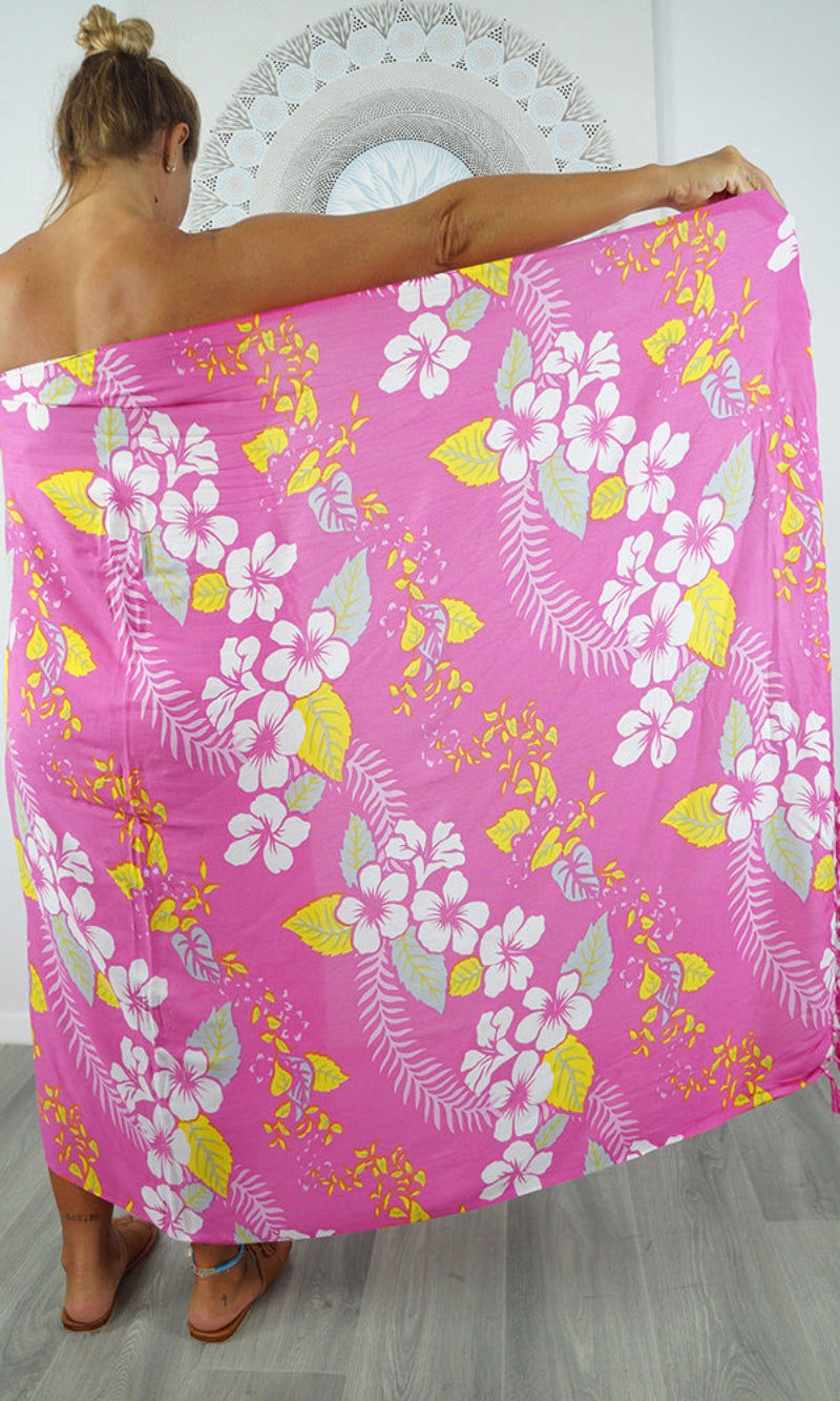 Rayon Sarong Floral North Shore, More Colours