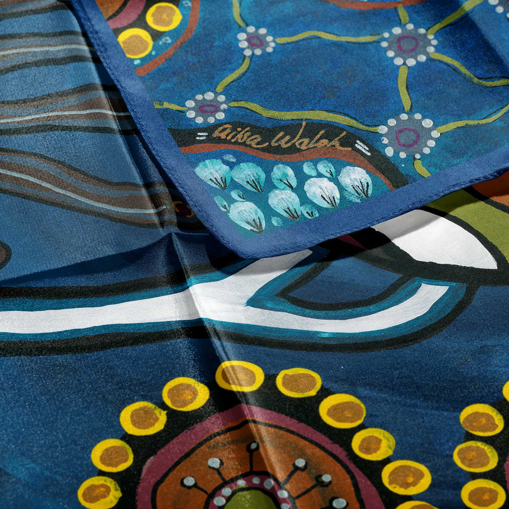 Aboriginal Art Scarf Two Worlds