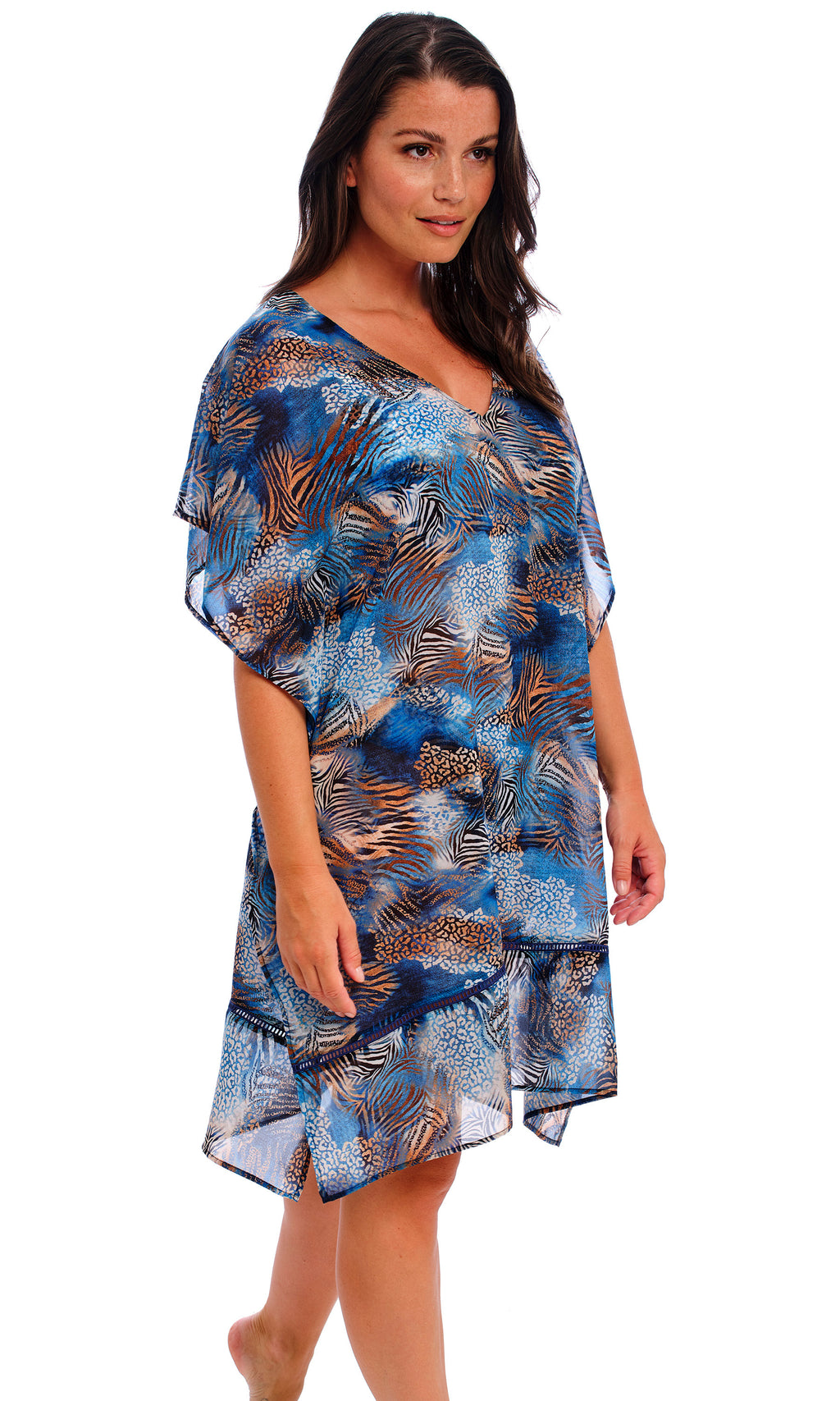 Seraya Sands Denim Kaftan, Special Order S - XL