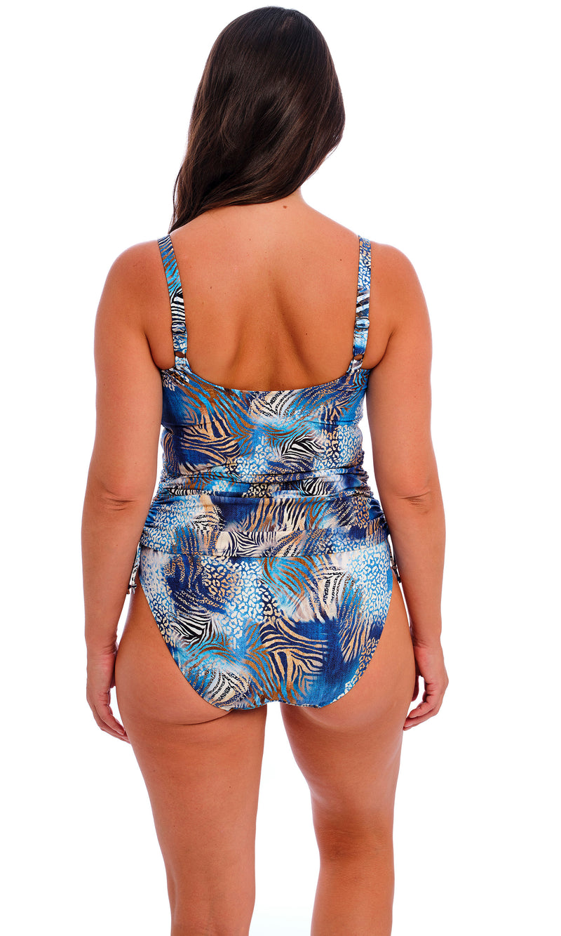 Seraya Sands Denim UW Adjustable Side Tankini, Special Order D Cup to H Cup