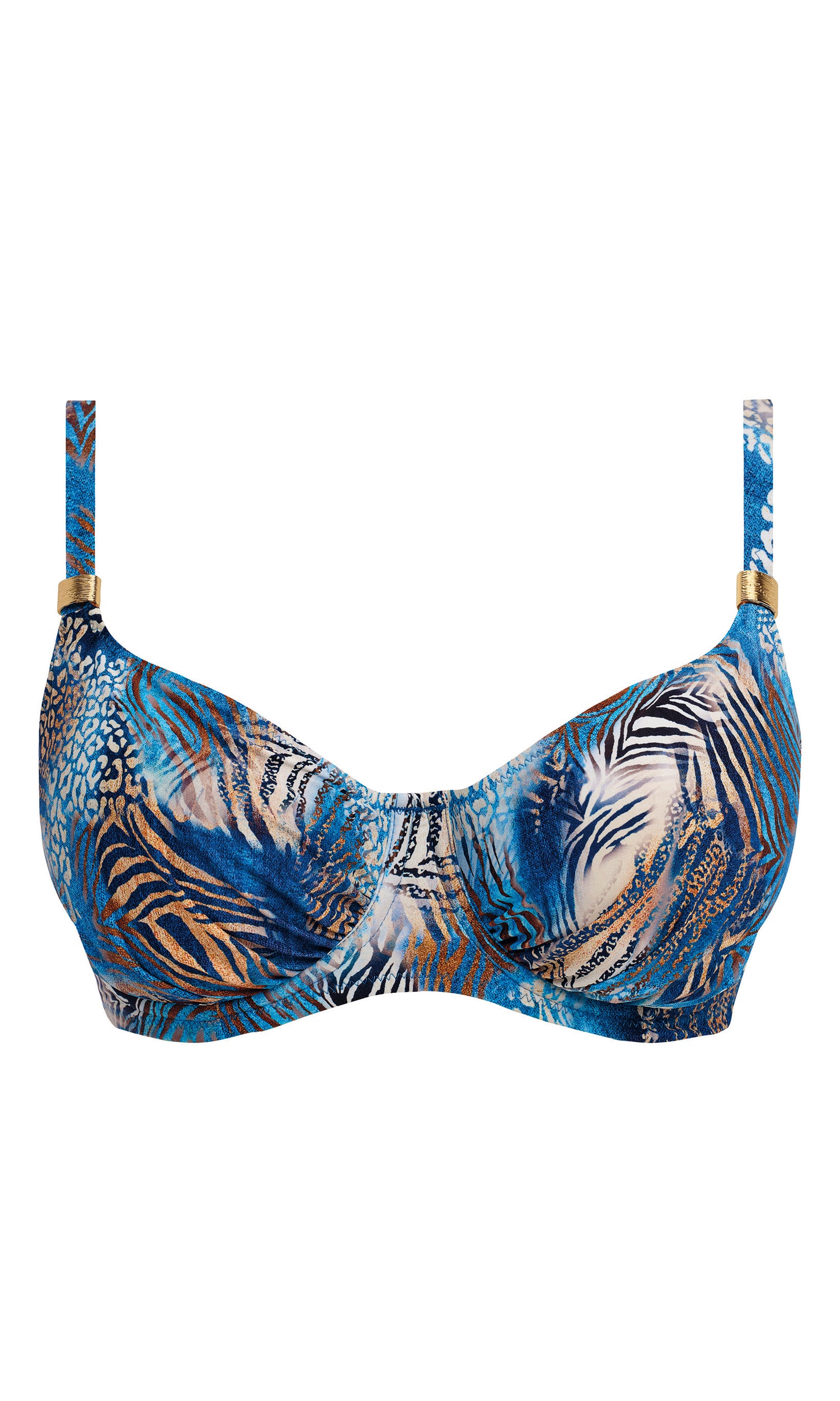 Seraya Sands Denim Uw Gathered Full Cup Bikini Top – Azure Beach