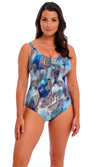 Seraya Sands Denim UW V-neck Swimsuit With Adjustable Leg, Special Order D Cup to J Cup