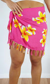 Rayon Sarong Short Bikini Tie Frangipani, More Colours