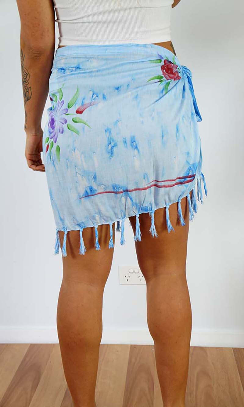 Rayon Sarong Short Bikini Tie Pigment Dyed, More Colours