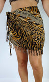 Rayon Sarong Short Bikini Tie Snake/Cheetah, More Colours