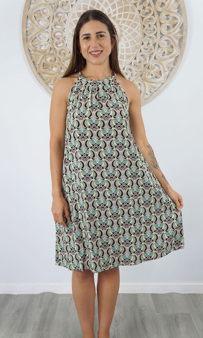 Rayon Dress Short Chloe Groovy, More Colours