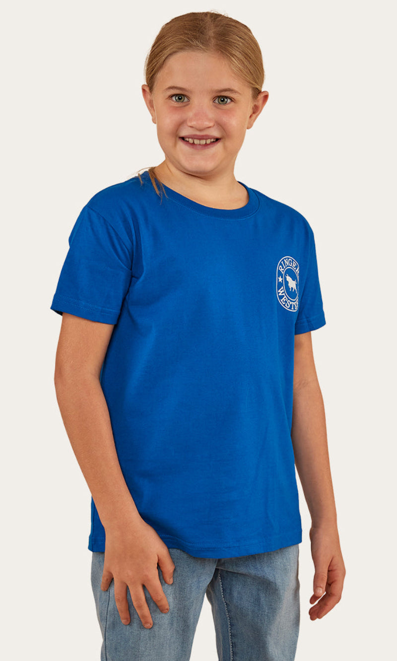 Signature Bull Kids Unisex T-Shirt Snorkel Blue/White