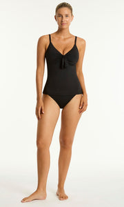 Essentials Edit Tie Front DD/E Tankini Top