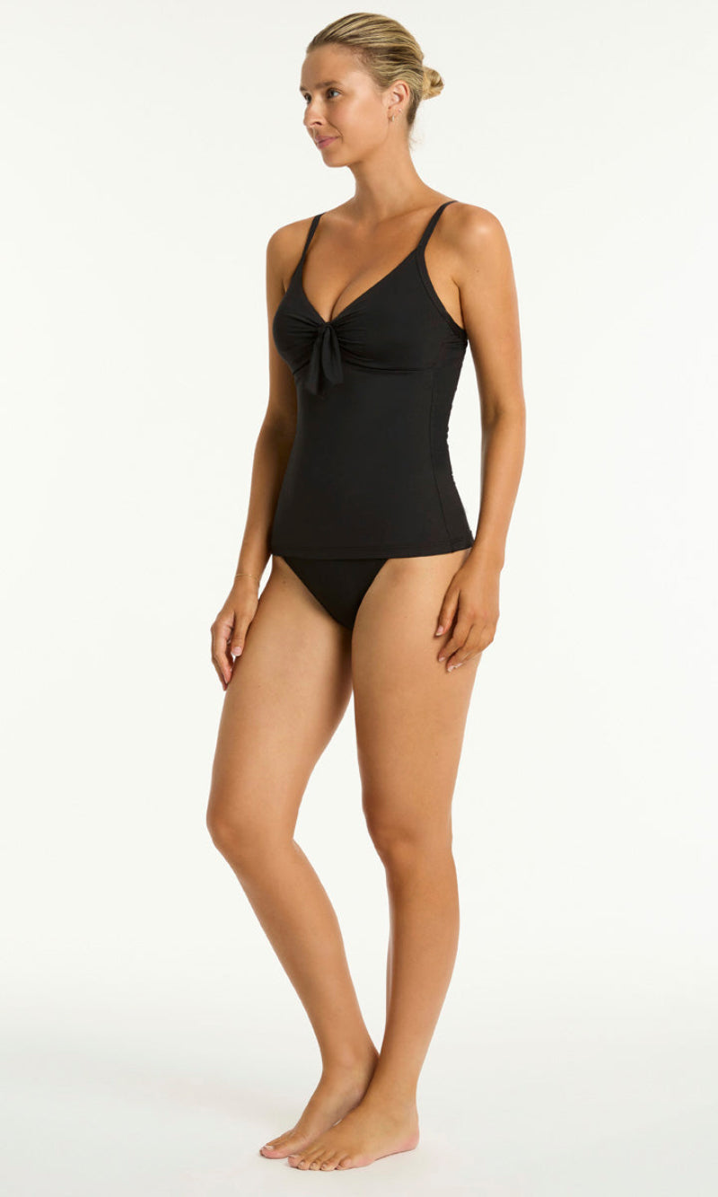 Essentials Edit Tie Front DD/E Tankini Top