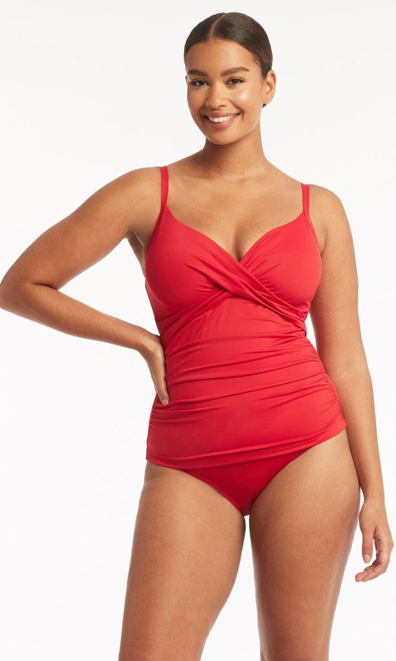 Essentials Twist Front DD/E Tankini, More Colours.