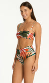 Tropaluxe High Waist Gathered Side Pant