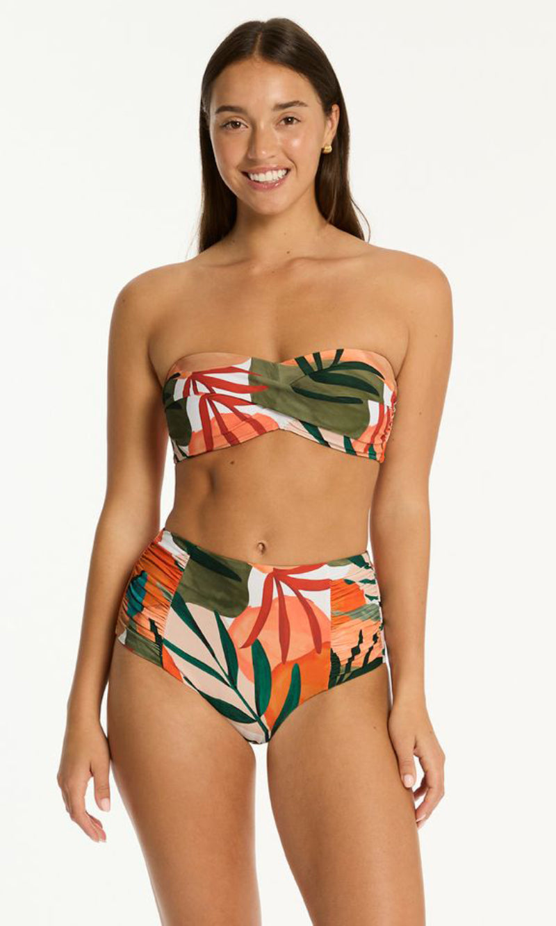 Tropaluxe High Waist Gathered Side Pant