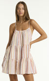 Boho Stripes Tie Back Short Sundress