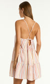 Boho Stripes Tie Back Short Sundress