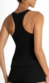 Basix High Neck Singlet Black