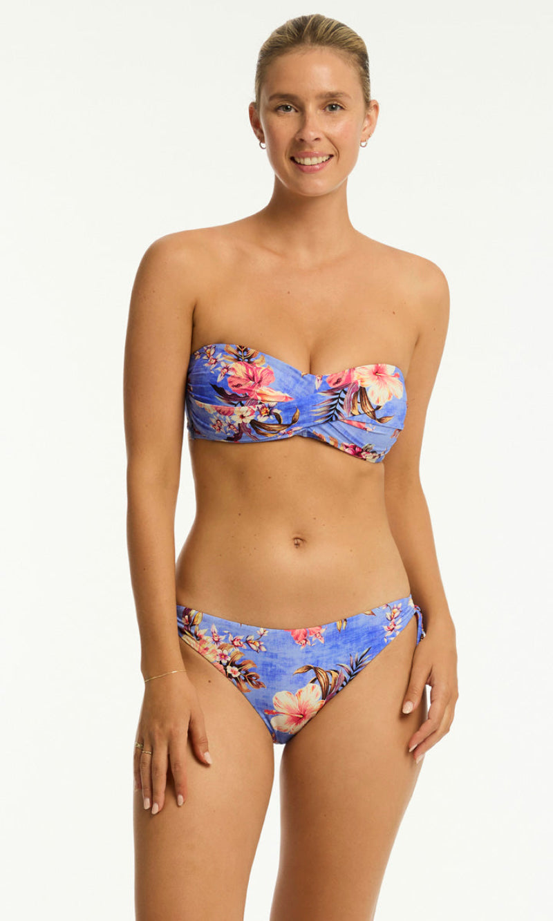 Blue Hawaii Tie Side Cheeky Pant